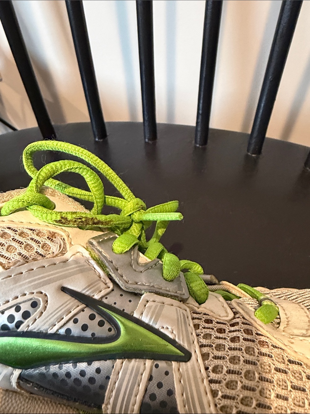 Brooks Women's GTS Adrenaline Neon Green, White, and Gray Running Sneakers - Picture 10 of 12